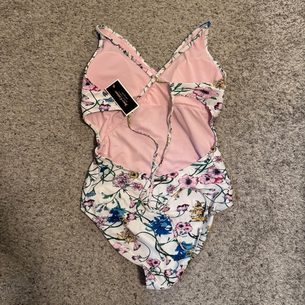 Juicy Couture Black Label Pink Floral One Piece Large - Picture 5 of 6